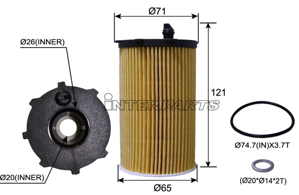 Interparts filter IPEO-804 Oil Filter IPEO804