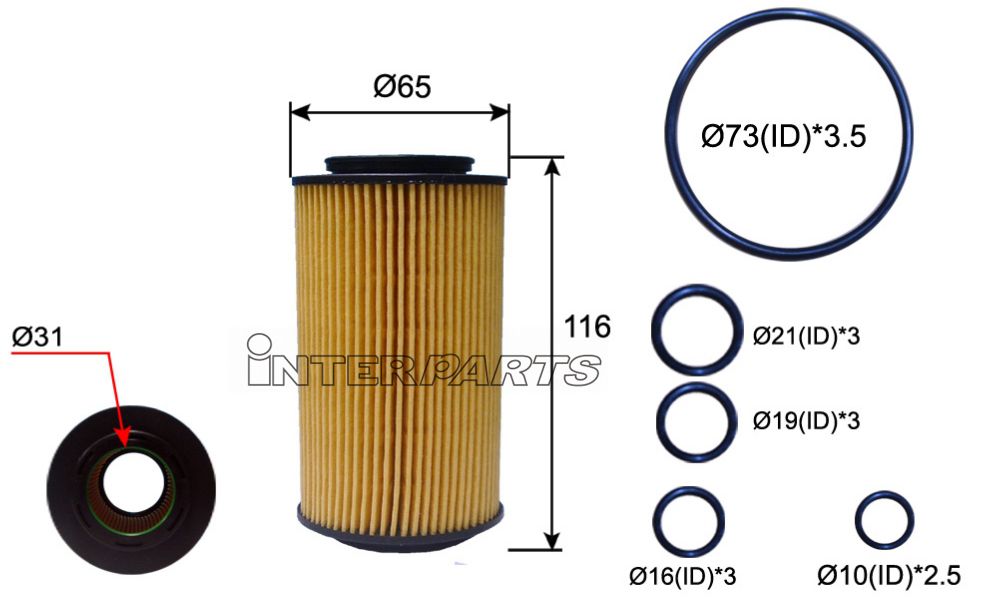 Interparts filter IPEO-840 Oil Filter IPEO840