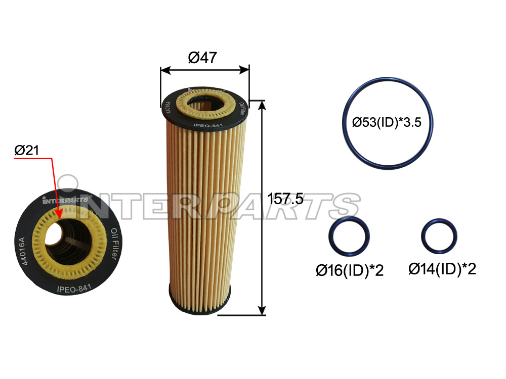 Interparts filter IPEO-841 Oil Filter IPEO841