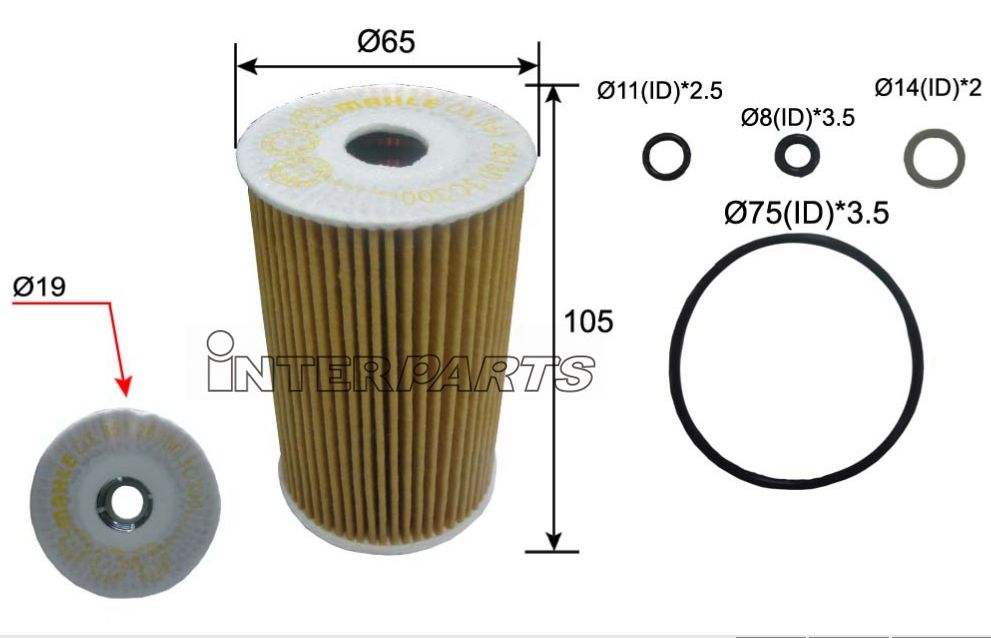 Interparts filter IPEO-852 Oil Filter IPEO852