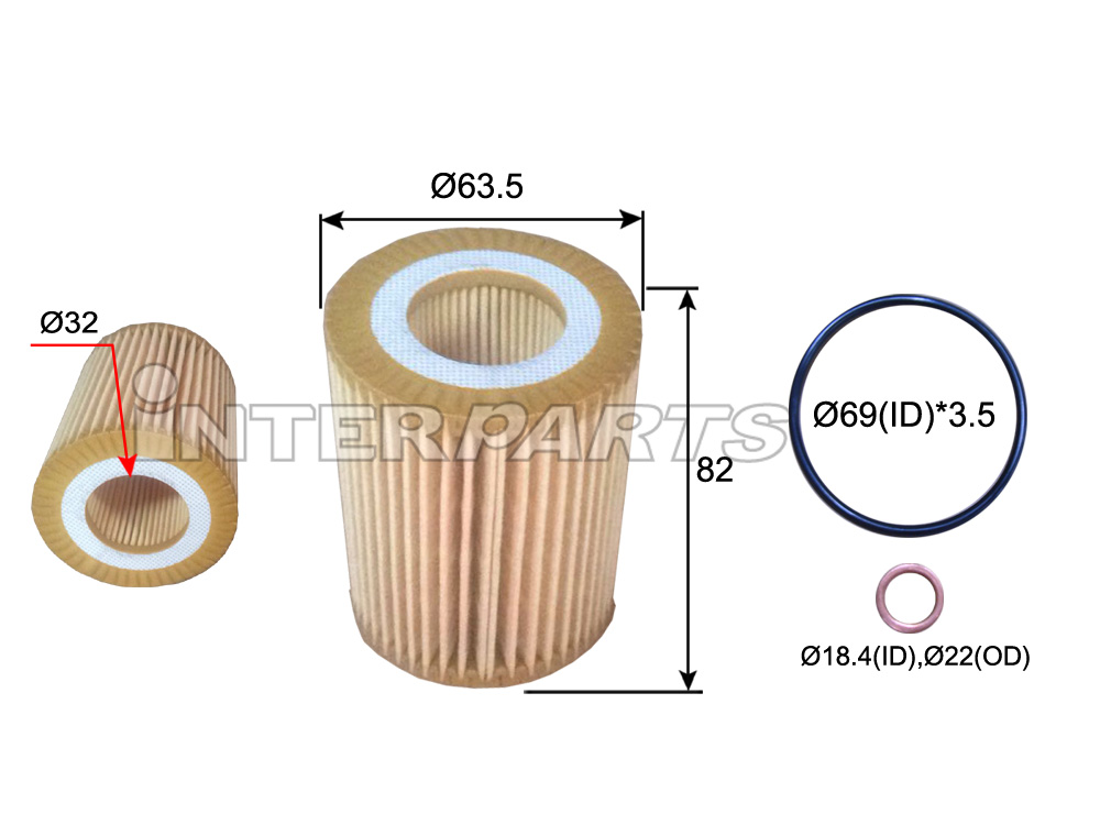 Interparts filter IPEO-872 Oil Filter IPEO872