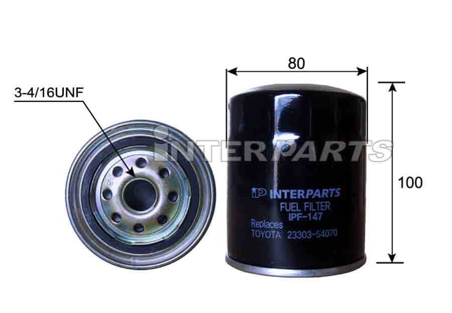 Interparts filter IPF-147 Fuel filter IPF147
