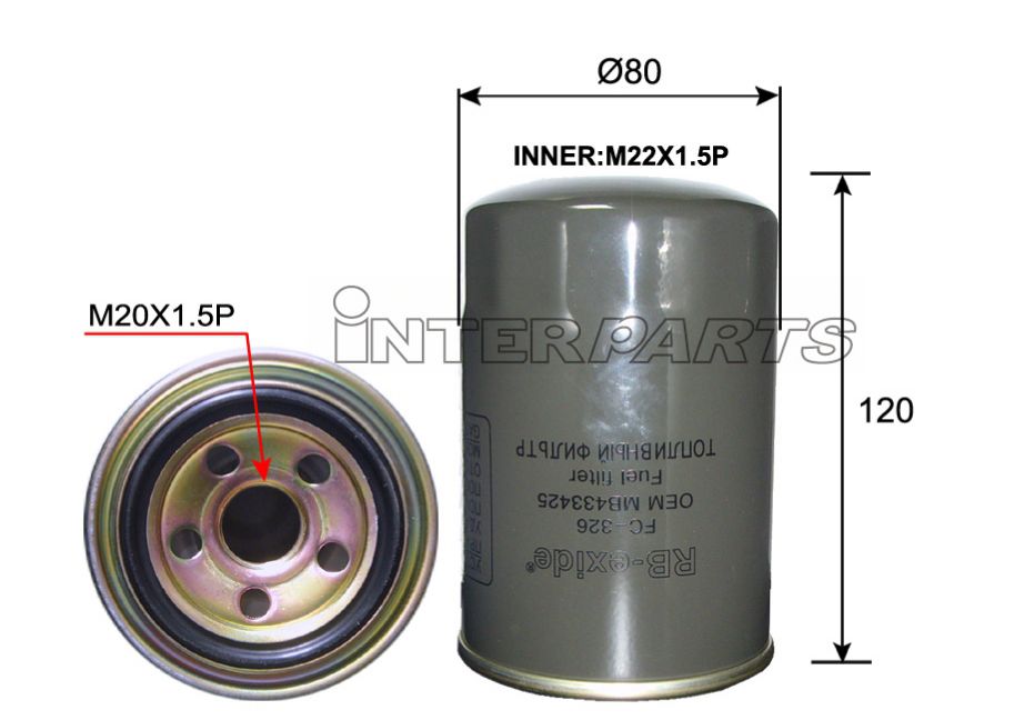 Interparts filter IPF-301 Fuel filter IPF301