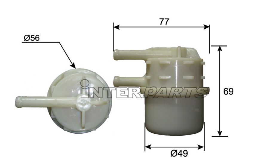 Interparts filter IPF-302P Fuel filter IPF302P