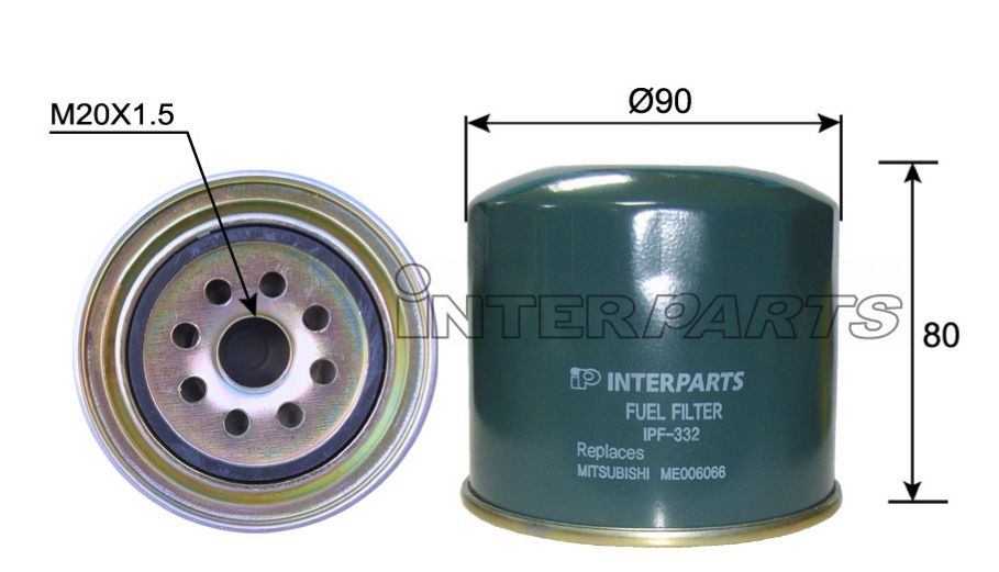 Interparts filter IPF-332 Fuel filter IPF332