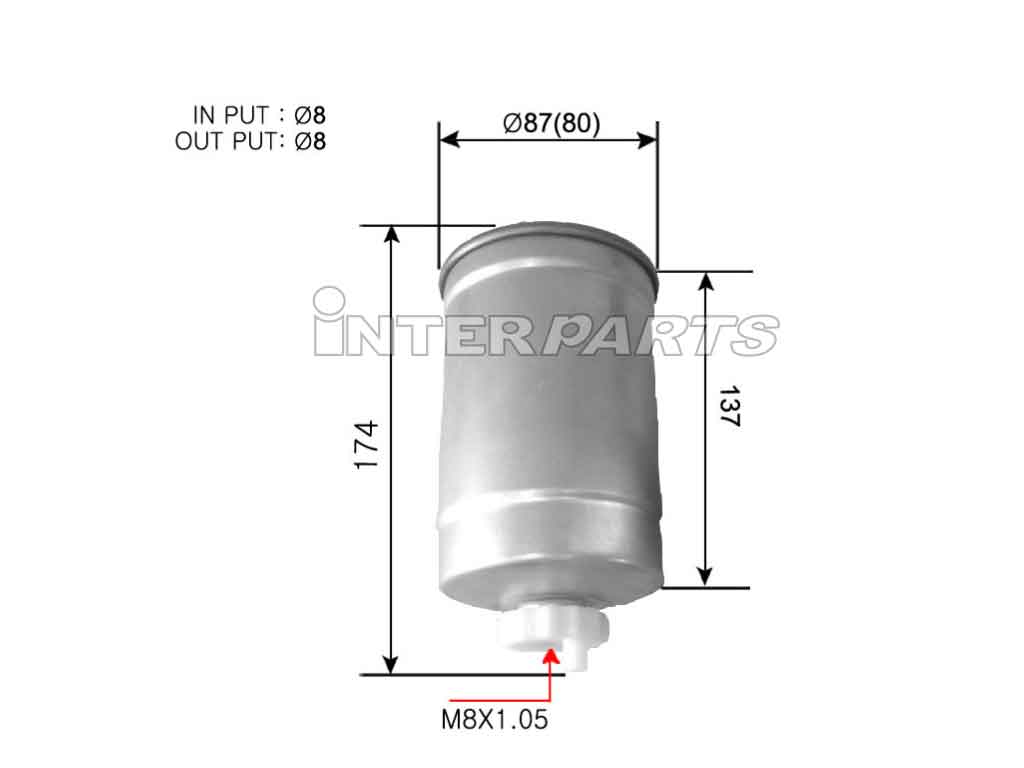 Interparts filter IPF-644E Fuel filter IPF644E