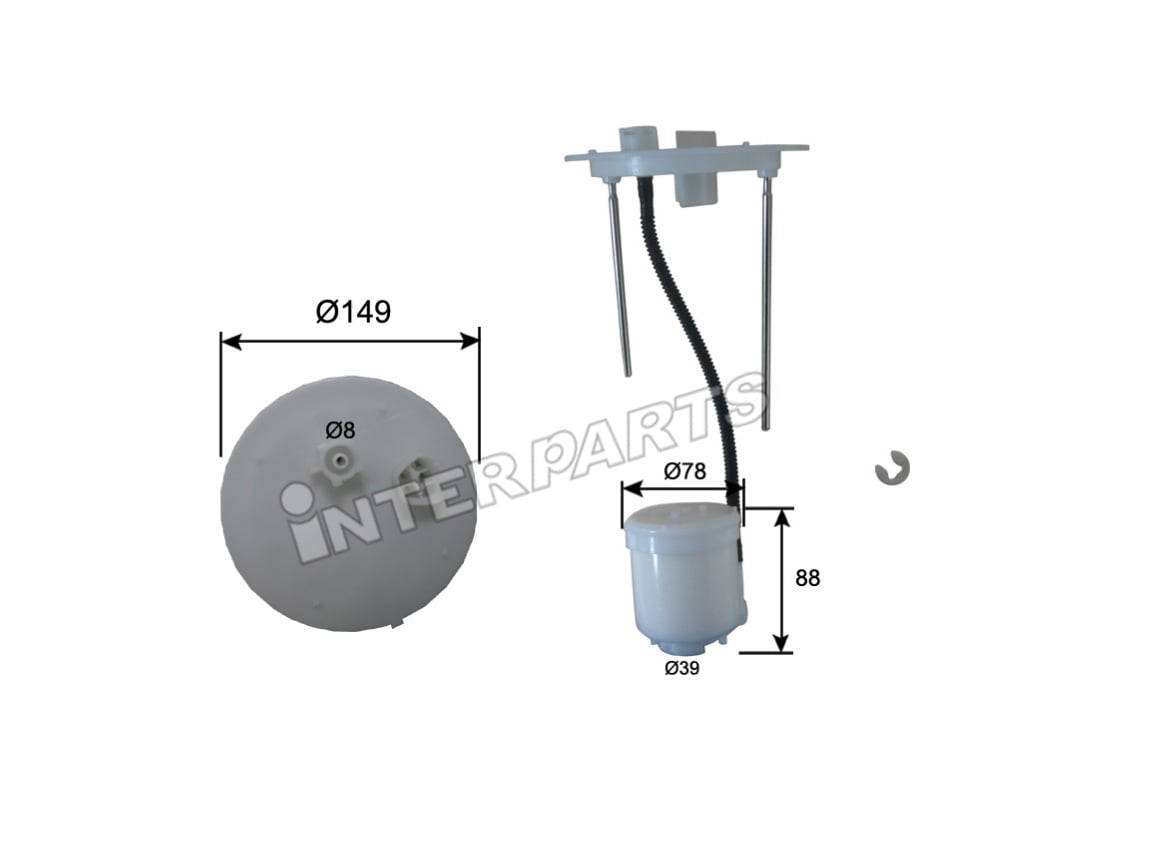 Interparts filter IPFT-106 Fuel filter IPFT106