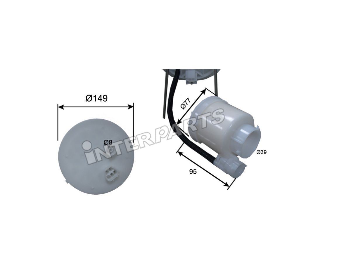Interparts filter IPFT-108 Fuel filter IPFT108