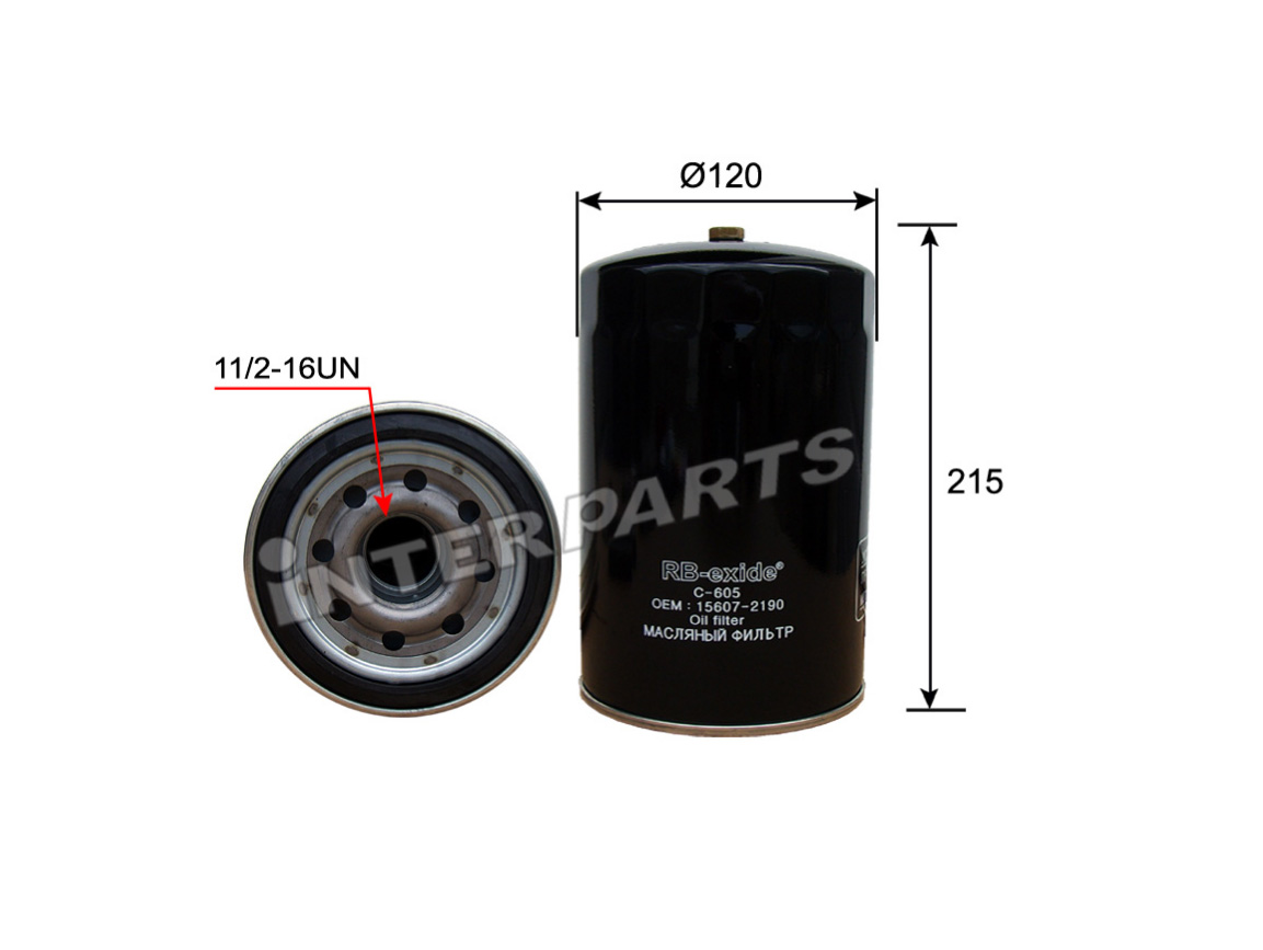 Interparts filter IPO-017 Oil Filter IPO017