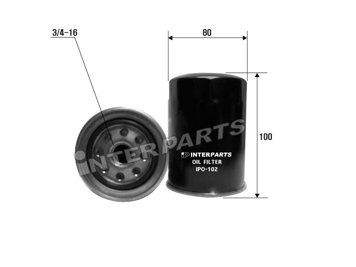 Interparts filter IPO-102 Oil Filter IPO102