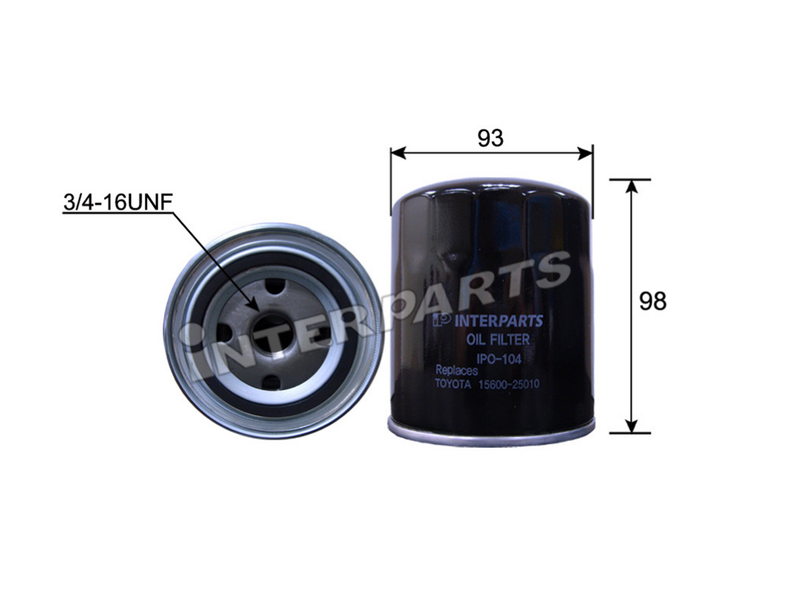 Interparts filter IPO-104 Oil Filter IPO104