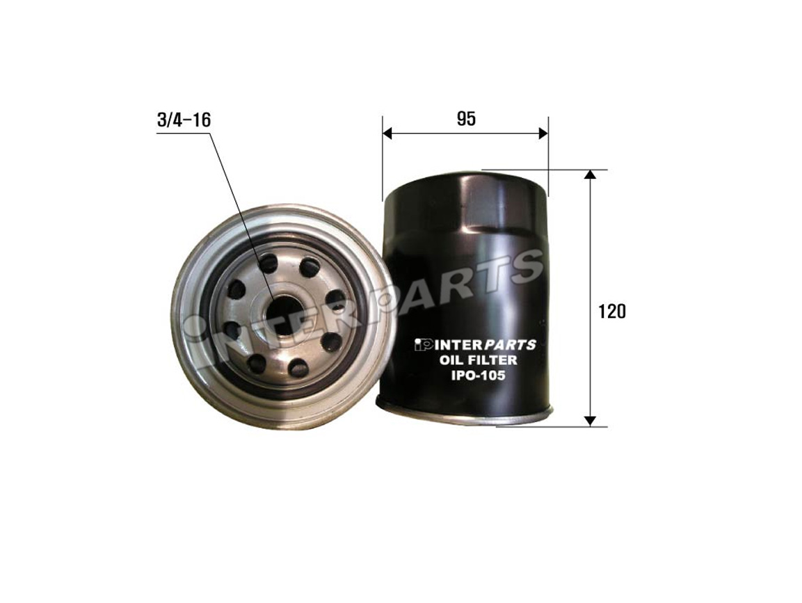 Interparts filter IPO-105 Oil Filter IPO105