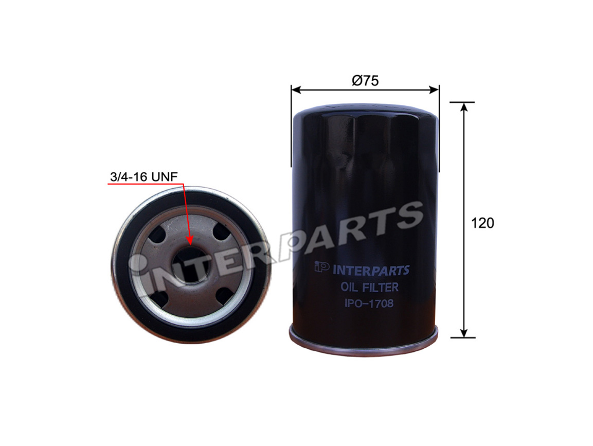 Interparts filter IPO-1708 Oil Filter IPO1708