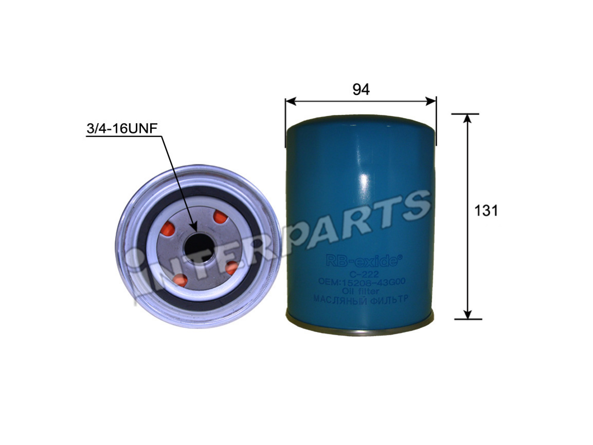 Interparts filter IPO-204 Oil Filter IPO204