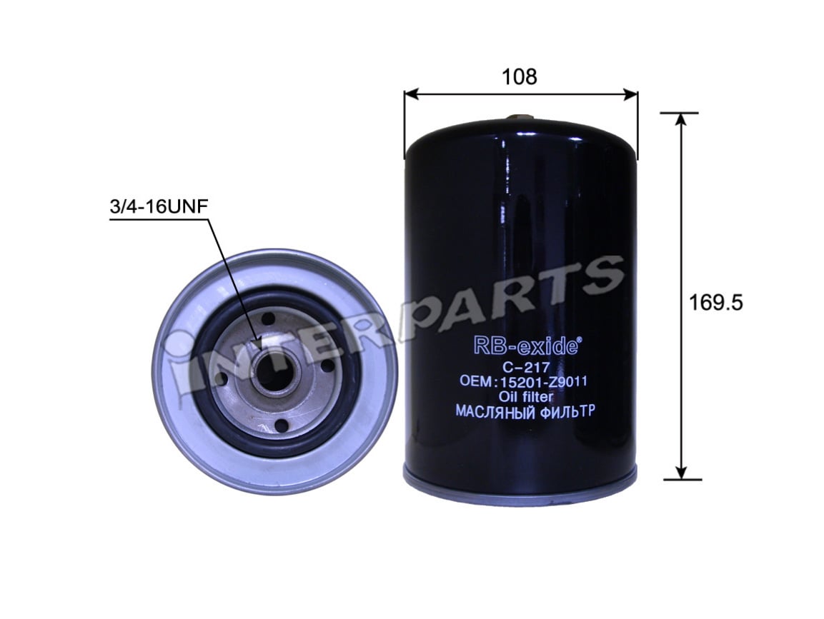 Interparts filter IPO-232 Oil Filter IPO232