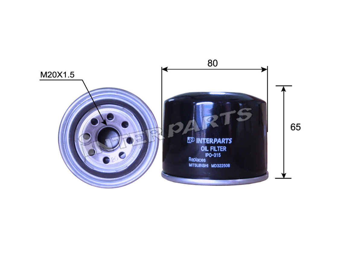 Interparts filter IPO-315 Oil Filter IPO315