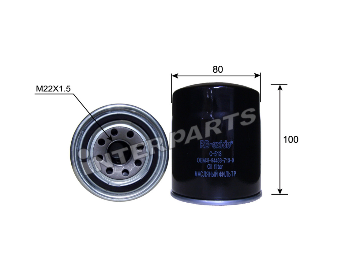 Interparts filter IPO-504 Oil Filter IPO504