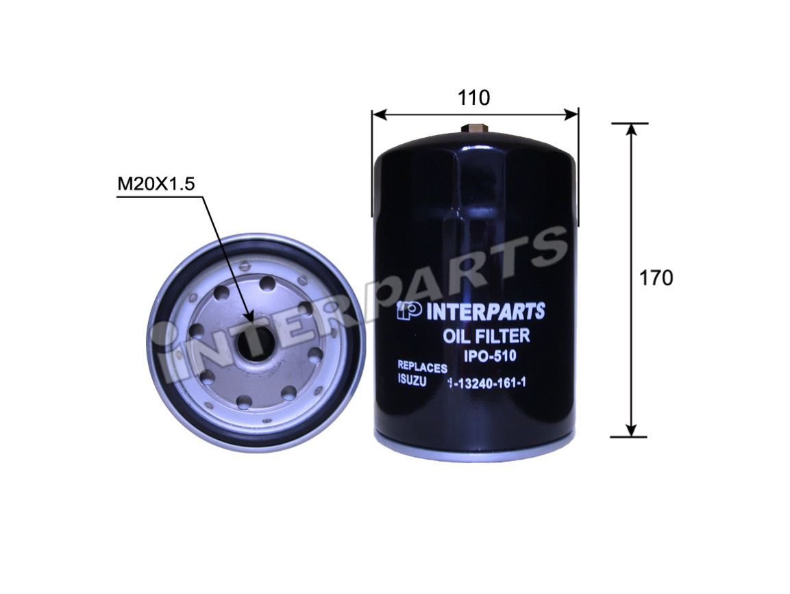 Interparts filter IPO-510 Oil Filter IPO510