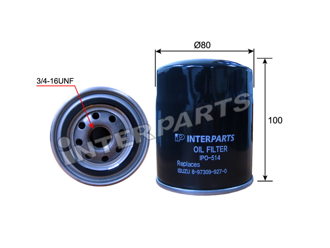 Interparts filter IPO-514 Oil Filter IPO514