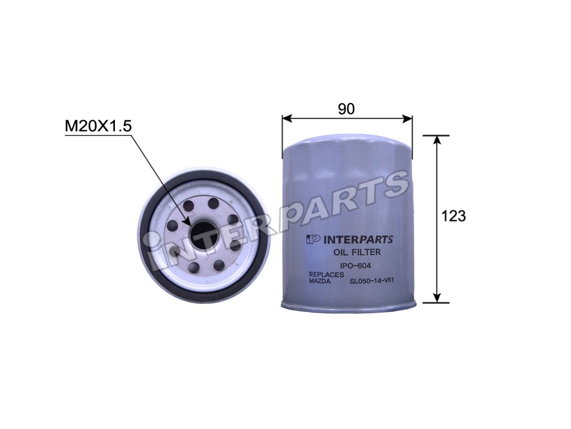 Interparts filter IPO-604 Oil Filter IPO604