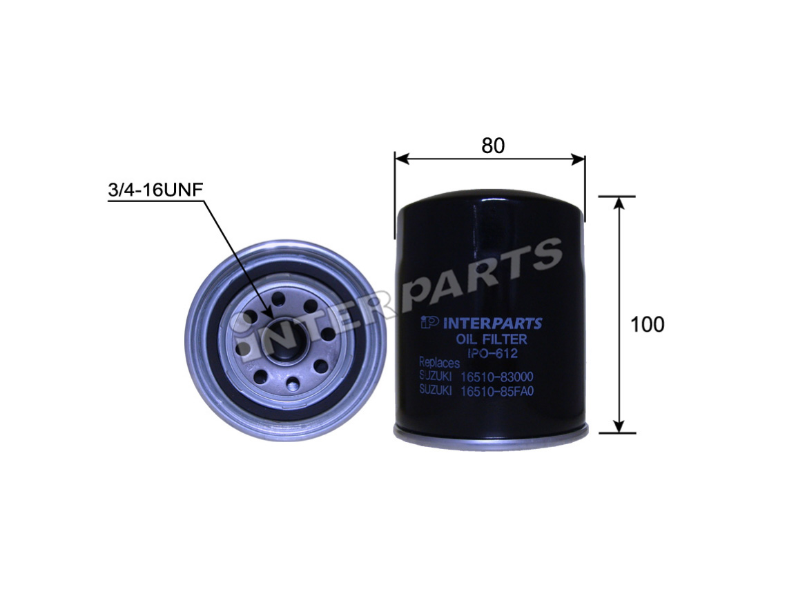 Interparts filter IPO-612 Oil Filter IPO612