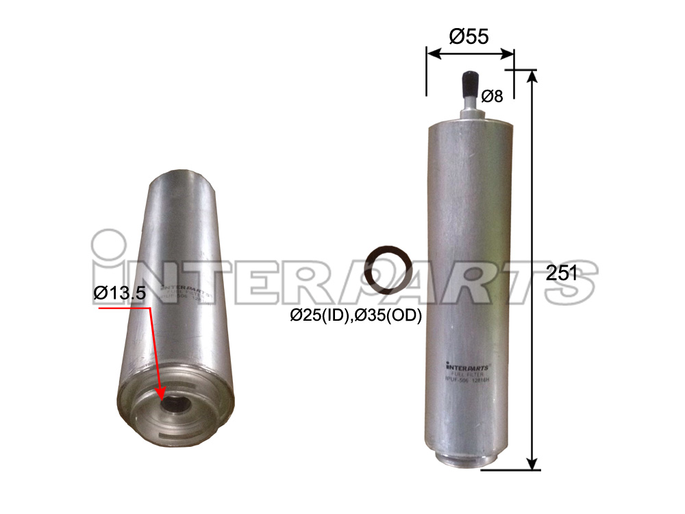Interparts filter IPUF-506 Fuel filter IPUF506