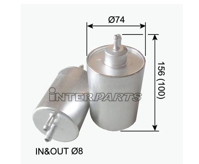 Interparts filter IPUF-702 Fuel filter IPUF702