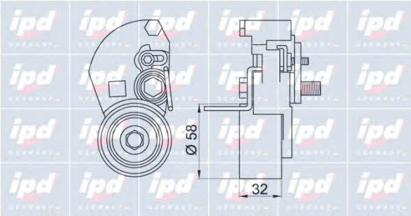 IPD 15-3691 Tensioner pulley, timing belt 153691