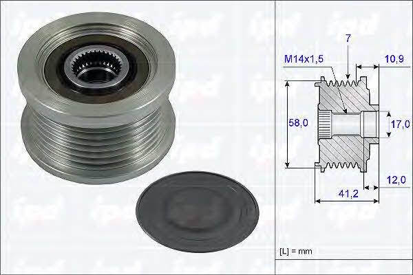 IPD 15-3812 Freewheel clutch, alternator 153812