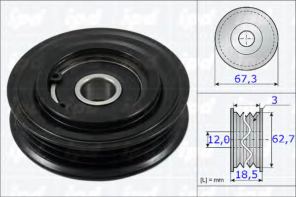 IPD 15-3822 V-ribbed belt tensioner (drive) roller 153822