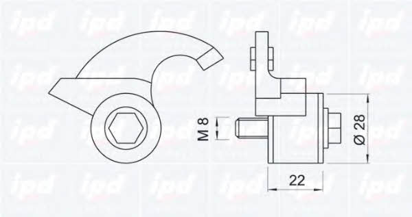 IPD 10-0284 Tensioner pulley, timing belt 100284