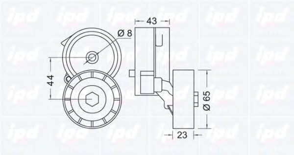 IPD 10-0889 V-ribbed belt tensioner (drive) roller 100889