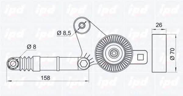 IPD 10-1052 Belt tightener 101052