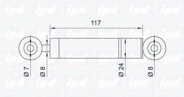 IPD 11-0014 Poly V-belt tensioner shock absorber (drive) 110014