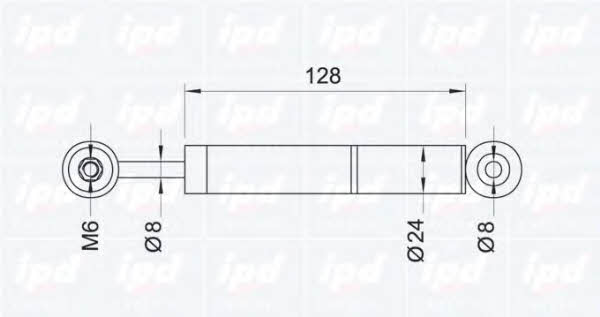 IPD 11-0015 Poly V-belt tensioner shock absorber (drive) 110015