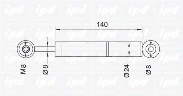 IPD 11-0016 Poly V-belt tensioner shock absorber (drive) 110016