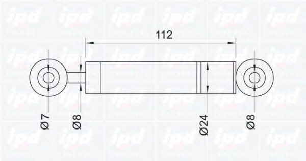 IPD 11-0017 Poly V-belt tensioner shock absorber (drive) 110017