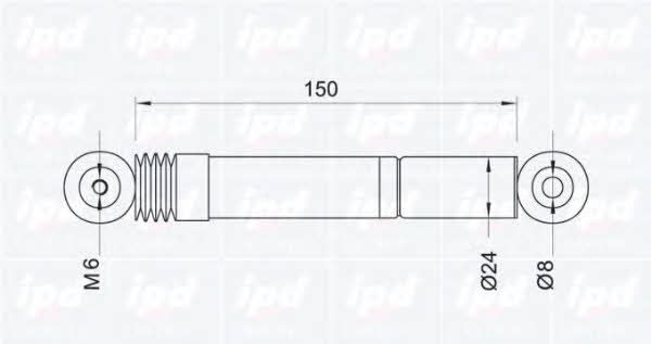 IPD 11-0018 Poly V-belt tensioner shock absorber (drive) 110018