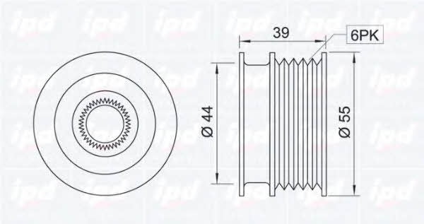 IPD 12-0001 Freewheel clutch, alternator 120001