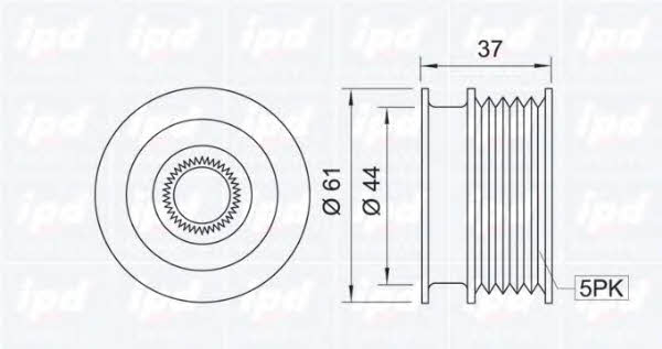 IPD 12-0006 Freewheel clutch, alternator 120006