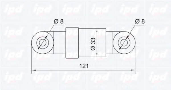 IPD 13-0023 Poly V-belt tensioner shock absorber (drive) 130023