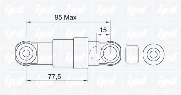 IPD 13-0066 Poly V-belt tensioner shock absorber (drive) 130066