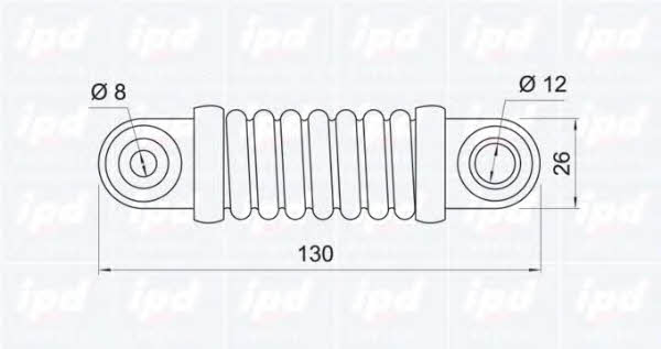 IPD 13-0153 Poly V-belt tensioner shock absorber (drive) 130153