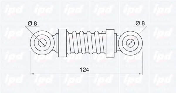 IPD 13-0172 Poly V-belt tensioner shock absorber (drive) 130172