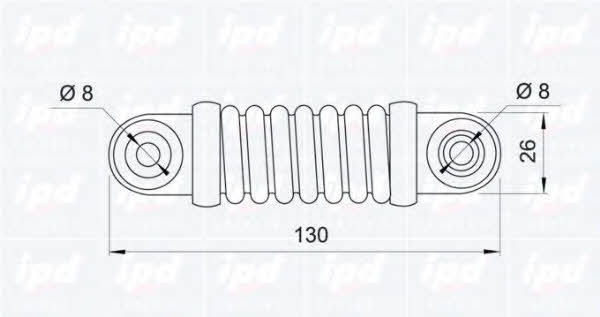 IPD 13-0177 Poly V-belt tensioner shock absorber (drive) 130177