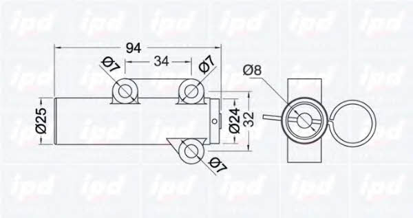 IPD 13-0262 Tensioner pulley, timing belt 130262