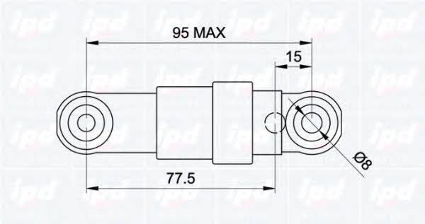 IPD 13-0432 Poly V-belt tensioner shock absorber (drive) 130432