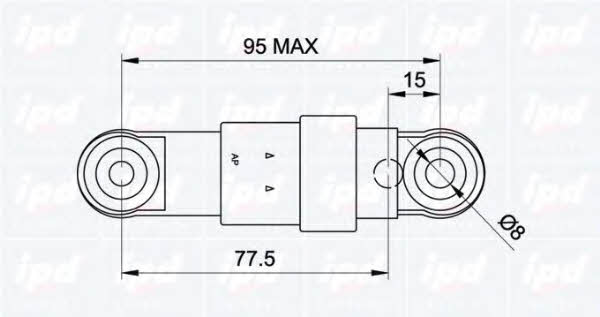 IPD 13-0471 Poly V-belt tensioner shock absorber (drive) 130471