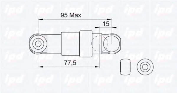 IPD 13-0476 Poly V-belt tensioner shock absorber (drive) 130476