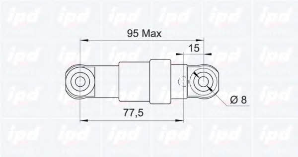 IPD 13-0480 Poly V-belt tensioner shock absorber (drive) 130480